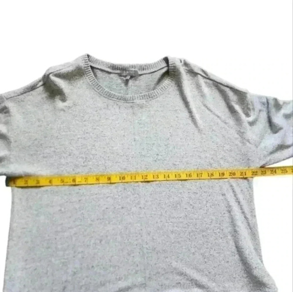 HABITAT Top Women's Small Fisherman Casual Staple Crewneck Pullover Light Grey - Picture 8 of 9